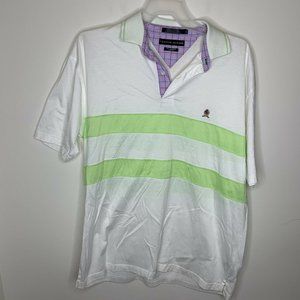 Tommy Hilfiger Mens XL White/Green Polo